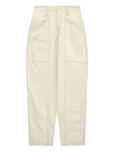 Джинсы с поясной сумкой и молнией Isabel Marant, бежевый