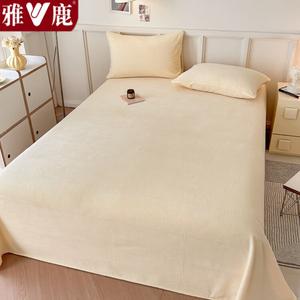 Yalu Простыня 120х200 см из молочного велюра, утолщенная, для матраса 5-25 см