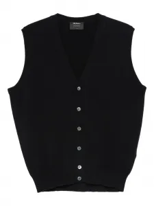 Кардиган на пуговицах без рукавов Dell'Oglio, синий