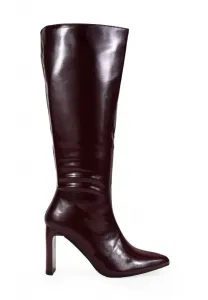 Con tacón y cremallera boots Bosanova, Burdeos