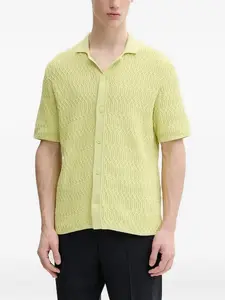 Текстурированная рубашка-поло на пуговицах SAMSOE SAMSOE, зеленый