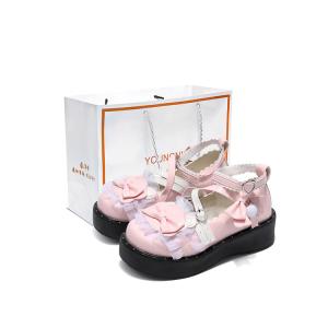 Yang Nianhua Мэри Джейн туфли на каблуке 5 см женские розовые в коробке, цвет Pink Box