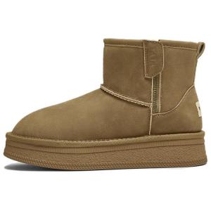 Зимние ботинки женские, абрикосовые TATA, Gray Camel (Faux Wool Lining)