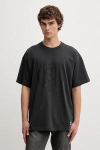 Футболка из хлопка черного цвета Adidas Originals, серый