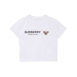 Футболка детская Burberry короткая, белый