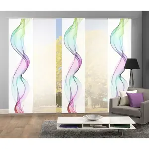 Сдвижная штора ALBERTA Липучка, 5 шт., ВxШ: 245x60 см, непрозрачная, включая крепежные аксессуары Home Wohnideen, Bunt