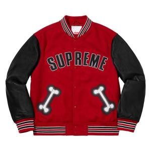 Куртка Supreme Bone Varsity Jacket, Red