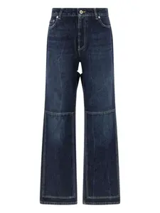 Синие джинсы-клеш с вырезами Jean Paul Gaultier