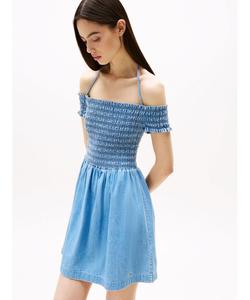 Платье-трапеция из шамбре