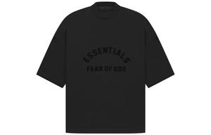 Футболка с воротником стойкой и логотипом Arch Fear Of God Essentials, смоляной черный
