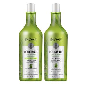 Укрепляющий набор для ломких и ослабленных волос: шампунь, 1000 мл + кондиционер, 1000 мл Inoar Résistance bambu