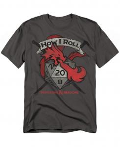 Мужская футболка Dungeons And Dragons How I Roll D And D D&D, Charcoal