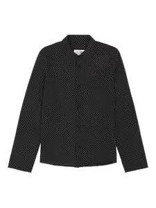 Рубашка в горох с длинными рукавами MM6 Maison Margiela, черный