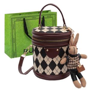 RUIPAI Женская кожаная сумка через плечо, Coffee+Pendant