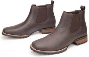 Мужские ботинки челси - классические повседневные ботильоны без шнурков для торжественных случаев Generic, темно-коричневый