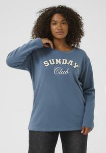 Толстовка Kaffe Curve Sweatshirt, Bering Sea Club Embd/Blue