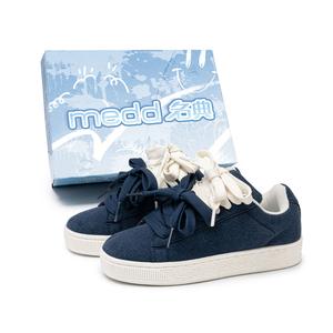 Укороченные нескользящие низкие кроссовки для скейтбординга унисекс в коробке Medd, Dark Blue