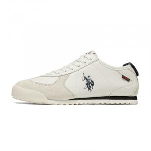 Износостойкие и легкие низкие повседневные туфли для мужчин U.S. POLO ASSN., White Gray