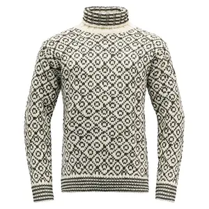 Свитер DEVOLD OF NORWAY Svalbard Wool High Neck, черный/белый