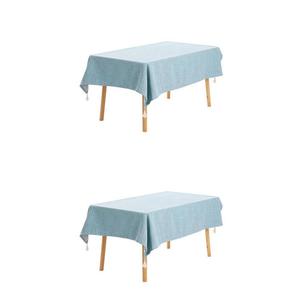 Прямоугольная скатерть с бахромой для интерьера и улицы Unique Bargains, цвет Light Blue