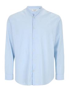 Рубашка Slim Fit на пуговицах Jack & Jones Plus JJEBreeze, светло-голубой