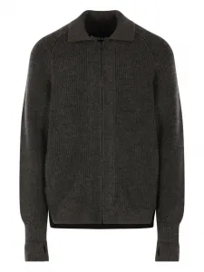 Кардиган в рубчик на молнии Barbour, зеленый