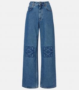 Джинсы Anagram Wide Leg Loewe, Jeans Blue