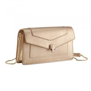 BVLGARI Сумка через плечо Serpenti Forever из телячьей кожи для женщин Light Gold