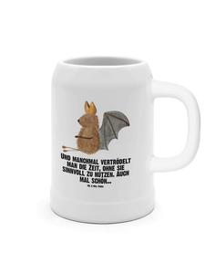 Пивная кружка с изображением летучей мыши и надписью белого цвета Mr. & Mrs. Panda