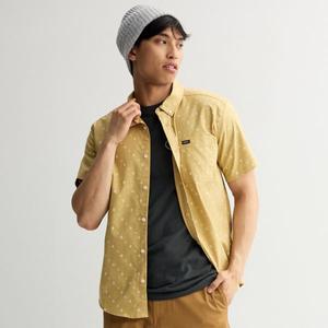 Мужская рубашка с коротким рукавом на пуговицах Rvca, желтый