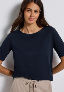 Футболка Street One Basic T-shirt, Blau/Dark Blue