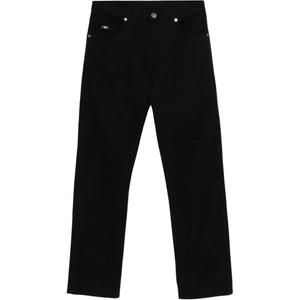 Джинсы с логотипом на бляшке Slim Fit EMPORIO ARMANI, черный