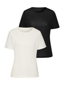 Рубашка с короткими рукавами кремового и черного цветов Vivance