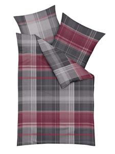 Комплект постельного белья из двух частей фланели Сегодня вечером в антрацитовом и бордовом цветах JACK, 135x200 см