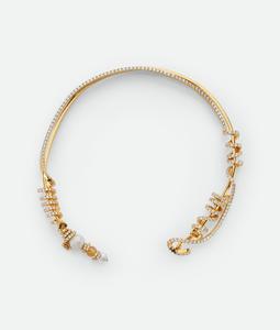 Twist necklace BOTTEGA VENETA, белый/цитриновый