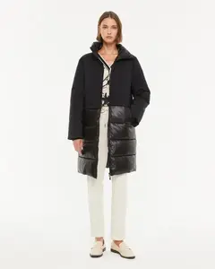 Длинная женская парка с капюшоном Paz Torras, черный