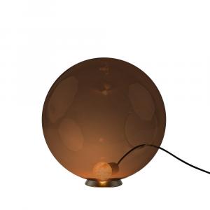 Настольная лампа Orb, коричневая, диаметр 40 см s.luce, коричневый