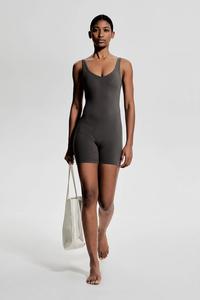 Короткий спортивный комбинезон из софтмува H&M, серый