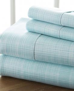 Комплект постельного белья Timeless Classics Premium Ultra Soft Pattern, 4 предмета, размер King ienjoy Home, Aqua Thatch