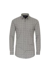 Мужская деловая рубашка с принтом, облегающая боди Venti, зеленый