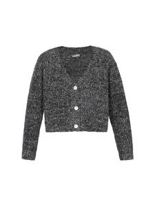 DreiMaster Женский кардиган темно-серого меланжевого цвета