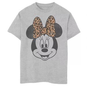 Футболка с леопардовым принтом и бантом и портретом Disney's Minnie Mouse для мальчиков 8–20 лет Disney