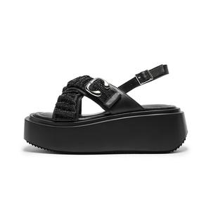 Сандалии с одним ремешком женские CHERYKALLY, Night Crystal Black