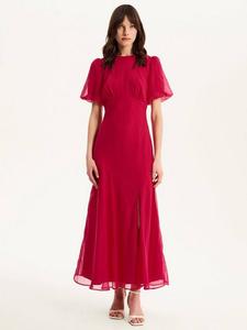 Платье макси Nola из шифона OMNES, Magenta