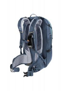 Велосипедный рюкзак Trans Alpine 30 нагрудный ремень, компрессионные ремни, контактная спинка, подготовка для системы гидратации, съемный коврик для сиденья, встроенный дождевик для женщин и мужчин deuter, цвет Atlantic Ink