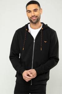 Толстовка с капюшоном на молнии Threadbare, черный