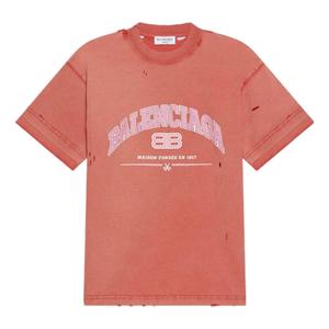 Футболка Balenciaga Maison Balenciaga T-Shirt Medium Fit 'Pink', розовый