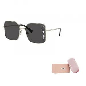 MIU MIU Солнечные очки квадратной формы с логотипом, Gold