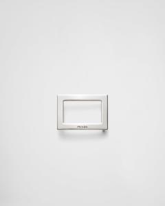 Металлическая пряжка для ремня Prada, серебряный