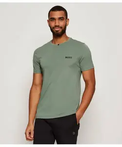 Футболка с короткими рукавами Slim fit Boss Green, зеленый